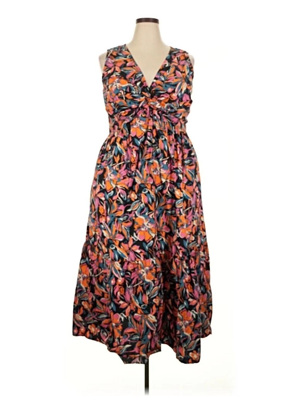 FRENCH CONNECTION Floral Maxi Dress 100% Cotton - Picture 2 of 9